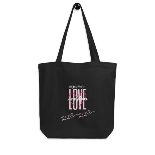All You Need is Love & FLoss-Black Eco Tote Bag - Image 2